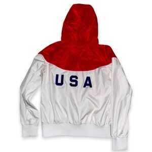 Nike Red and White USA Windbreaker